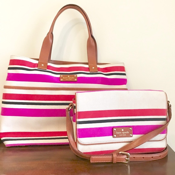 Kate Spade Island striped Tote and Crossbody - Picture 4 of 5